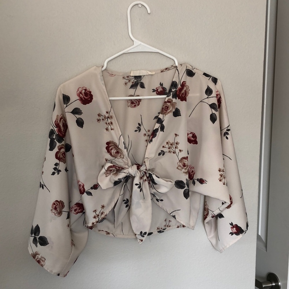 Beautiful front tie crop top
